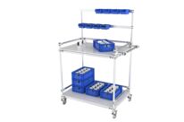 Poste de travail mobile et picking | Chariot avec supports rails à bec N° 38A-1