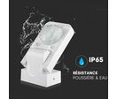 Détecteur de Mouvement Infrarouge Orientable IP65 Blanc