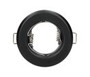 Support Spot GU10/MR16 Encastrable Rond Acier Noir
