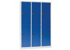 Manutan Expert - Vestiaire multicases 6 portes gris/bleu - 180x118,5x50 cm - Acier époxy - Serrure à clé - Livré monté