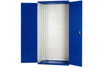 Bott - Armoire d&amp;#039;atelier haute nue avec fond perforé - 1050x650x2000 mm - Gris/Bleu - Charge 1500 kg