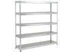 Manutan Expert - Rayonnage Charge Lourde Rapid 1 - 2440x2440x610mm - 5 Tablettes Métal Zingué - 250kg/Niveau - Montage Sans Outils