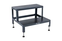 Manutan Expert - Marchepied 2 marches Acier - Charge 150kg - Hauteur 475mm - Robuste et Stable