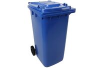 Manutan Expert - Poubelle Full Color 240L Bleu - Tri Sélectif, Mobile, 63% Recyclé, 2 Roues