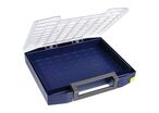Raaco - Mallette compartimentée Boxxser 80 - 64 compartiments - Bleu/Transparent - 15 kg max