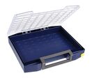 Raaco - Mallette compartimentée Boxxser 80 - 64 compartiments - Bleu/Transparent - 15 kg max