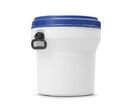 Curtec - Baril Emboîtable Étanche 30L Blanc - Usage Alimentaire HACCP - Polyéthylène Haute Densité - Recyclable