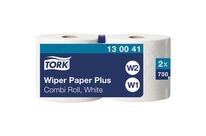 Tork - Bobine d&amp;#039;essuyage industriel Plus Combi - Blanc - 2 plis - 25500 cm - Usage alimentaire - Éco-responsable