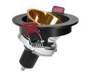 Support Spot GU10/MR16 Encastrable Rond Orientable Aluminium Noir et Or