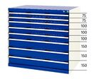 Bott - Armoire Multitiroirs Atelier - 8 Tiroirs - Acier Gris/Bleu - 1050x750x1000mm - Charge 1500kg