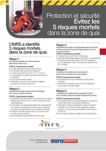 Conseils contre les risques mortels dans la zone de quai INRS