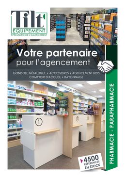 Catalogue agencement pharmacie santé beauté Tilt Equipement