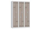 Vinco - Vestiaire multicases L 3 colonnes 400mm Taupe - 6 cases à cadenas - Acier Gris Clair - Éco-responsable