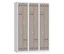 Vinco - Vestiaire multicases L 3 colonnes 400mm Taupe - 6 cases à cadenas - Acier Gris Clair - Éco-responsable