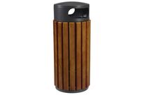 Manutan Expert - Poubelle de tri extérieur Rosa 60 L Gris Manganèse Bois - Métal, Tri Sélectif, 10 ans Garantie