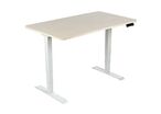 Manutan Expert - Bureau droit réglable en hauteur 140cm Plateau Chêne Blanc - Ergonomique Télétravail