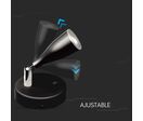 Lampe Murale 4.5W avec Interrupteur Noir/Argent - Blanc Chaud 2300K - 3500K