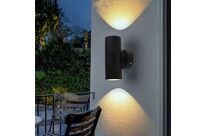 Pack de  10 - Applique Murale Noire IP65 Double Faisceau GU10