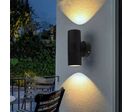 Pack de  10 - Applique Murale Noire IP65 Double Faisceau GU10