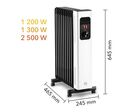 Radiateur mobile à bain d'huile électrique monophasé TRH 27 E - TROTEC