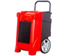 Déshumidificateur pro mobile industriel 90 L/jour en polyéthylène (PE) avec pompe de relevage et chauffage soufflant 3 kW - Efficacité optimale MW Tools BDP90WEL