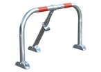 Manutan Expert - Barrière de parking en acier gris - 75 cm - Fermeture par cadenas - Garantie 10 ans