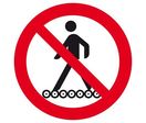 Panneau Interdit de monter sur le tapis roulant  : PAN43