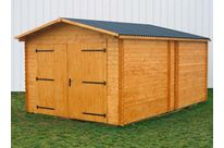 Garage bois madrier 28 mm : ID1814