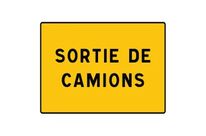 Panneau temporaire sortie de camion KC1SC