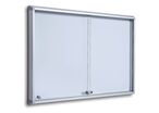 Showdown Displays - Vitrine d'affichage intérieure - Verrouillable, Fond Magnétique, Portes Coulissantes, Argent, 110cm