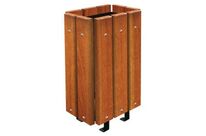 Corbeille de ville Bilbao en bois exotique