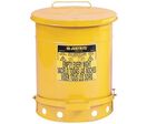 Justrite - Poubelle de sécurité jaune 79L - Acier, Pédale, Norme UL, Éco-responsable