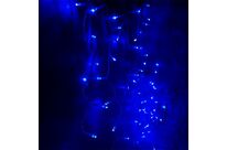 Rideau lumineux 120LED IP44 2M 8 modes - câble transparent - Bleu