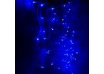 Rideau lumineux 120LED IP44 2M 8 modes - câble transparent - Bleu