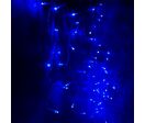 Rideau lumineux 120LED IP44 2M 8 modes - câble transparent - Bleu