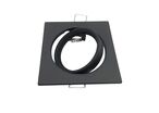 Support Encastrable GU10 Carré Noir Mat Orientable