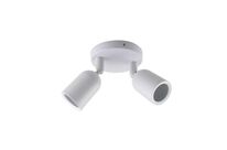 Spot LED en Saillie Double Orientable pour Ampoule GU10 - Blanc