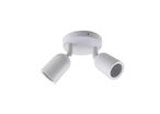 Spot LED en Saillie Double Orientable pour Ampoule GU10 - Blanc
