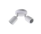 Spot LED en Saillie Double Orientable pour Ampoule GU10 - Blanc