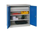 Armoire d'atelier basse 2 étagères + 2 tiroirs