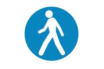 Adhésif de marquage au sol extérieur - Obligation piétons