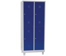 Manutan Expert - Vestiaire multicases sur pieds L 400mm 2 colonnes 4 cases bleu - Acier époxy - Livré monté - 10 ans garantie