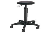 Topstar - Tabouret d&amp;#039;atelier bas en vinyle noir sur roulettes - Hauteur réglable 420-550 mm - Éco-responsable