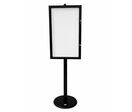 Vitrine d'Affichage sur Pied NOIR Fond Metal 6 Feuilles A4 H190cm
