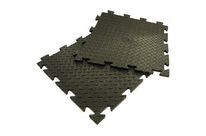 Plastex - Lot de 16 Dalles PVC Chex 50x50 cm Noir - Antidérapantes &amp;amp; Éco-responsables - Usage Intensif