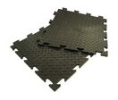Plastex - Lot de 16 Dalles PVC Chex 50x50 cm Noir - Antidérapantes &amp; Éco-responsables - Usage Intensif