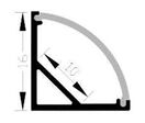 Profilé Aluminium Angle pour Bandeau LED Couvercle Blanc Opaque - 2 m