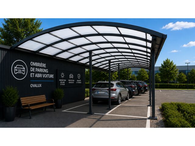 OMBRIÈRE DE PARKING ET ABRI VOITURE OVALUX