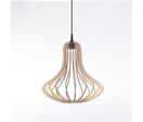 Suspension Bois Forme Poire pour Ampoule E27