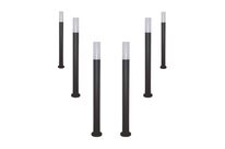 Pack de  6 - Borne Extérieure 100cm 220V IP65 - Noir